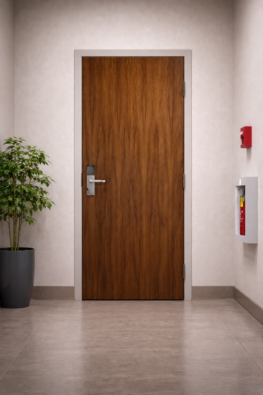 commercial wood fire rated door